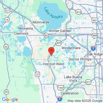 Map to Solara Dental Studio of Horizon West office in Winter Garden, FL