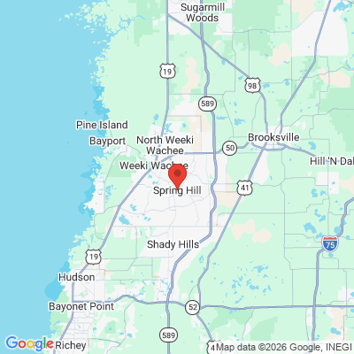Map to  office in Spring Hill, FL