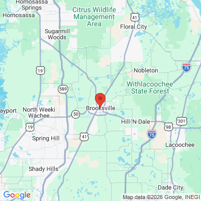 Map to  office in Brooksville, Hernando County