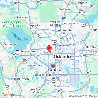 Map to  office in Pine Hills, FL