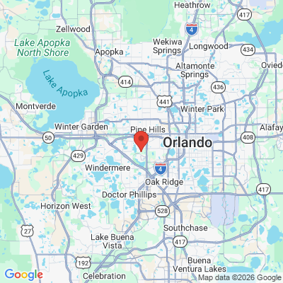 Map to Mosaic Dental Center office in Orlando, FL