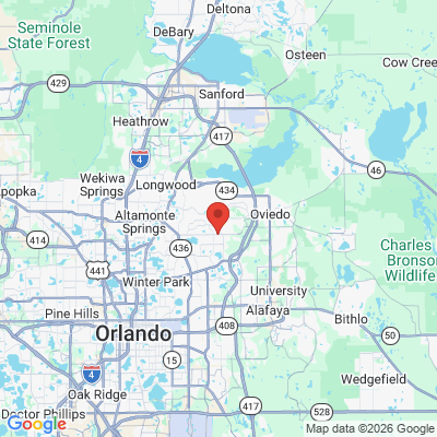 Map to  office in Winter Springs, FL