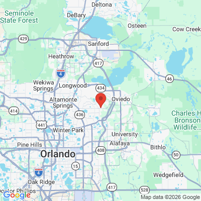Map to  office in Winter Springs, FL