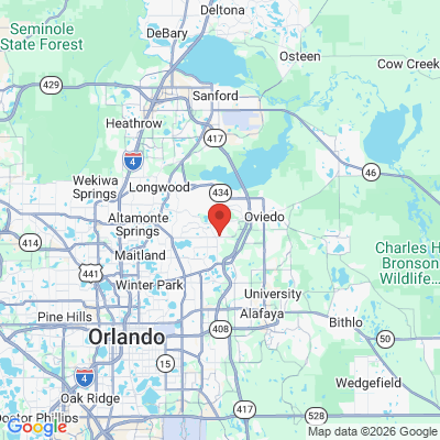 Map to  office in Winter Springs, FL