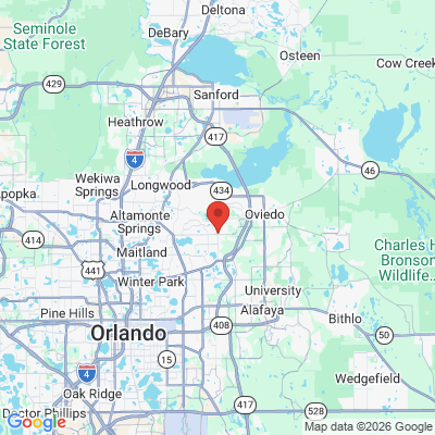 Map to  office in Winter Springs, FL