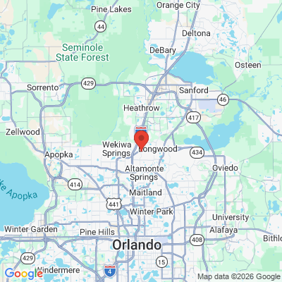 Map to  office in Longwood, FL