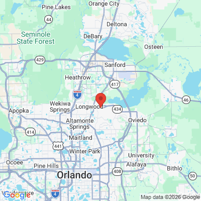 Map to  office in Winter Springs, FL