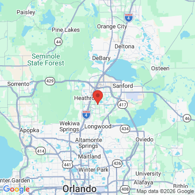 Map to  office in Lake Mary Dentistry