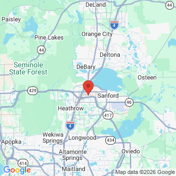 Map to Save On Dentistry office in Sanford, FL