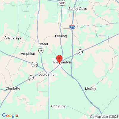 Map to  office in Pleasanton, TX