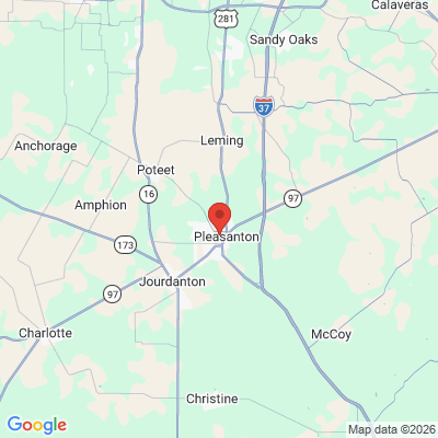 Map to  office in Pleasanton, TX