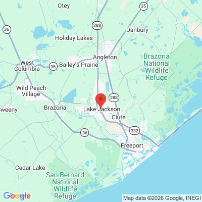 Map to  office in Lake Jackson, TX