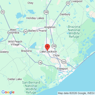 Map to  office in Lake Jackson, TX