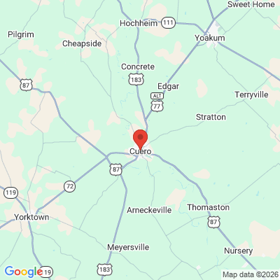 Map to  office in Cuero, TX