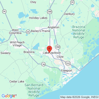 Map to  office in Lake Jackson, TX