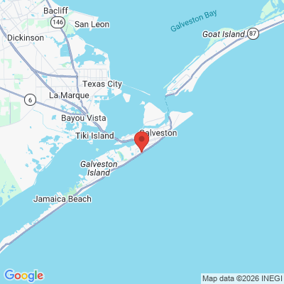 Map to  office in Galveston