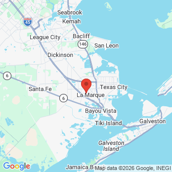 Map to Cedar Lake Dental office in La Marque, TX