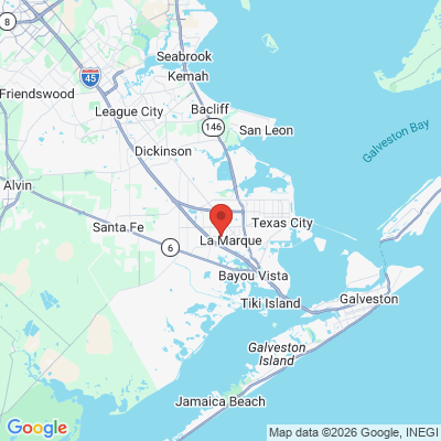 Map to Cedar Lake Dental office in La Marque, TX