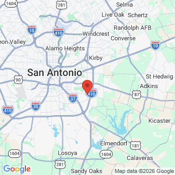 Map to Jennifer Kuna DDS office in San Antonio, TX