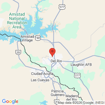 Map to Del Rio Dentistry office in Del Rio, TX