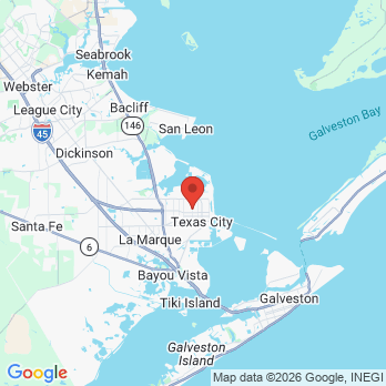 Map to Tello Smiles: Courtni Tello, DDS office in Texas City, TX