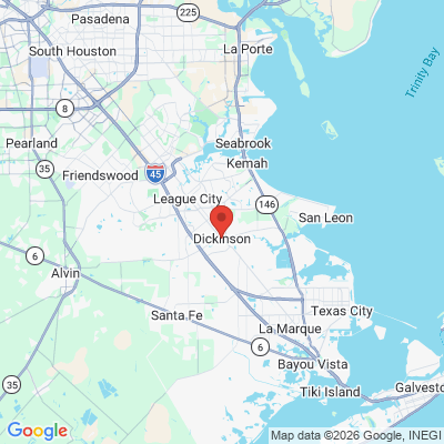 Map to  office in Dickinson, TX