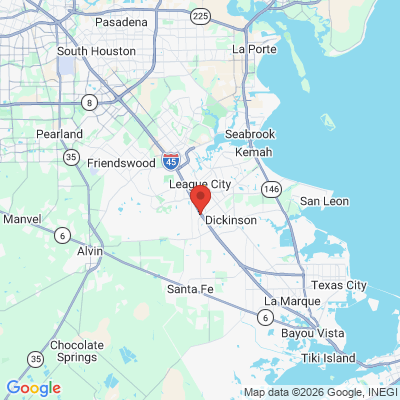 Map to  office in League City, TX