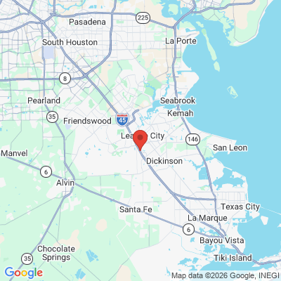 Map to  office in League City, TX