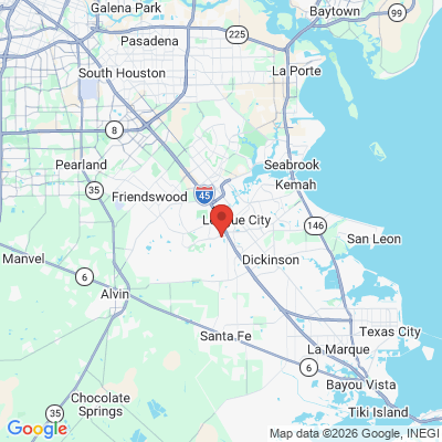 Map to  office in League City, TX