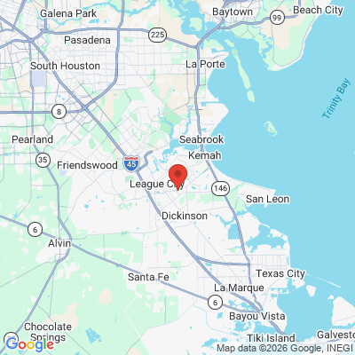 Map to  office in League City, TX