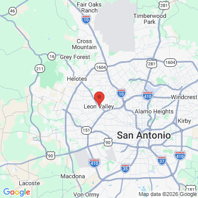 Map to  office in Leon Valley, TX