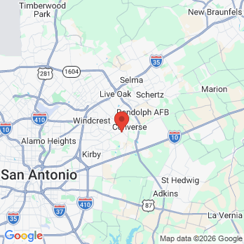 Map to Under The Sea Children's Dentistry office in Converse, TX
