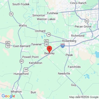 Map to  office in Beasley, TX