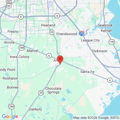 Map to  office in Alvin, TX