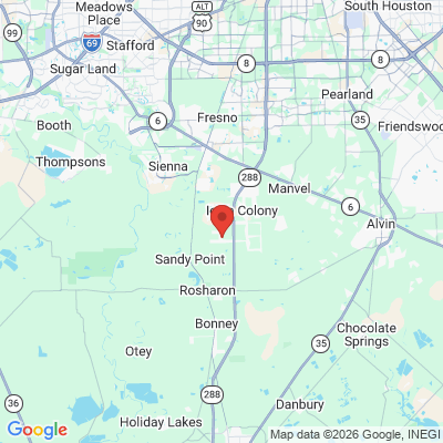 Map to  office in Rosharon, TX