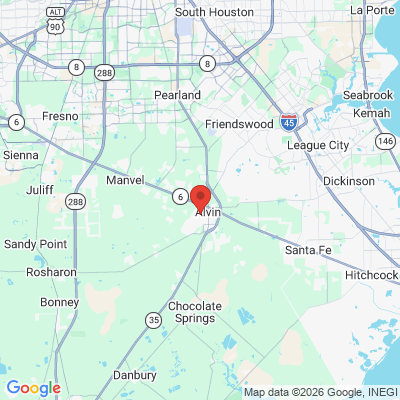 Map to  office in Alvin, TX