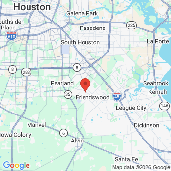 Map to Harmony Dental - Pearland, TX office in Pearland, TX