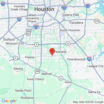 Map to  office in Pearland, TX