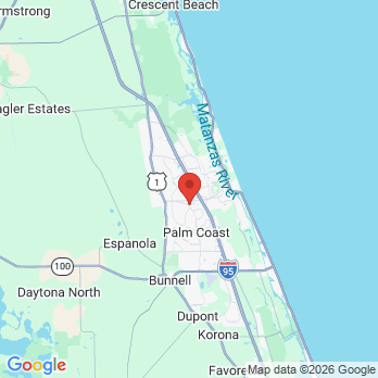 Map to Palm Coast Family Dentistry office in Palm Coast, FL