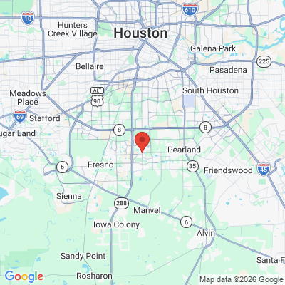 Map to  office in Pearland, TX