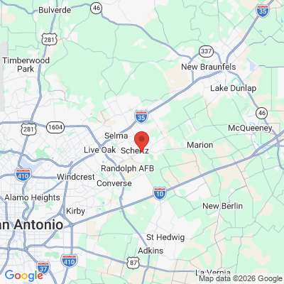 Map to  office in Schertz, TX