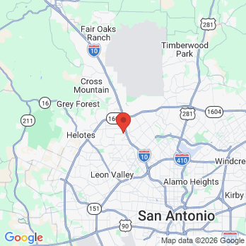 Map to Dezavala Family Dental office in San Antonio, TX