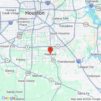 Map to  office in Pearland, TX