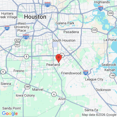 Map to  office in Pearland, TX
