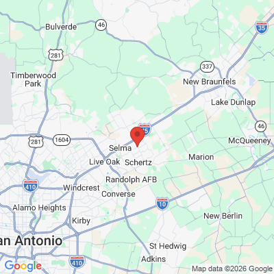 Map to  office in Schertz, TX
