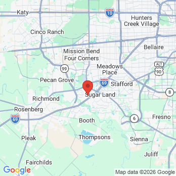 Map to A-7 Dental office in Sugar Land, TX