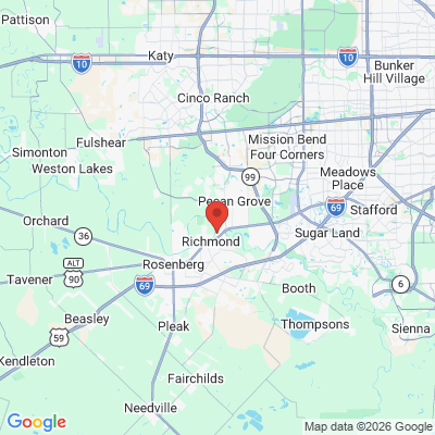 Map to  office in Rosenberg, TX