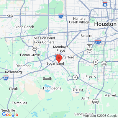 Map to  office in Sugar Land, TX