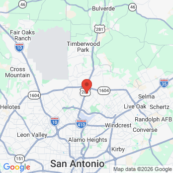 Map to VK Orthodontics office in San Antonio, TX