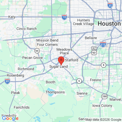 Map to  office in Sugar Land, TX